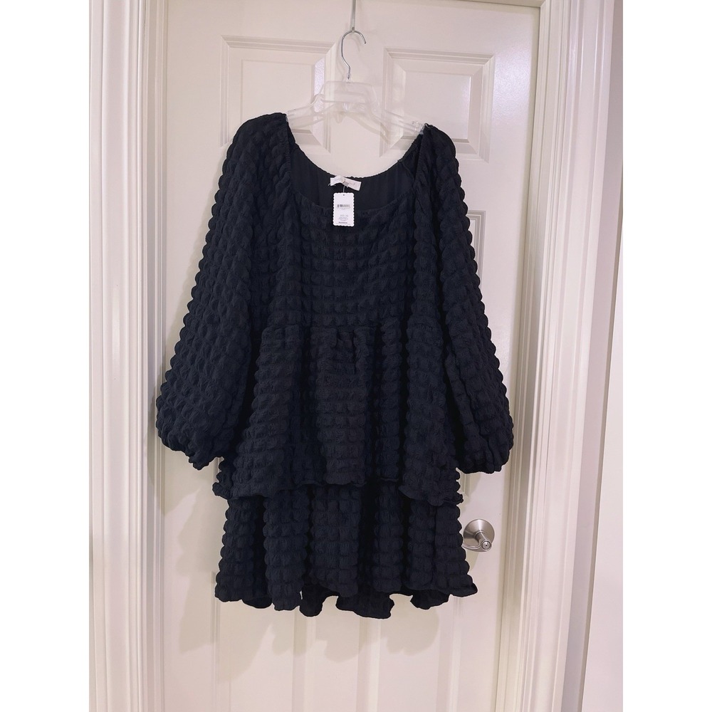 simply southern women‎ black bubble dress size XL NEW WITH TAG